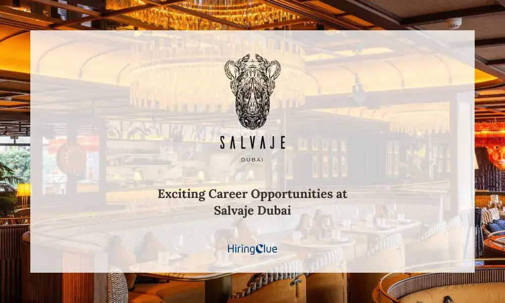 Salvaje Dubai Restaurant Jobs