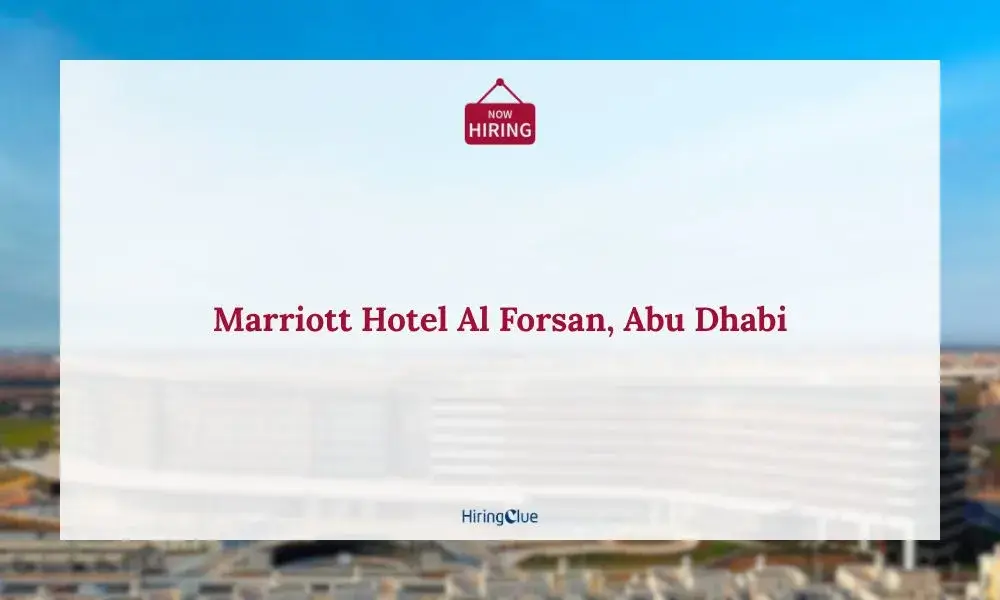 Home 32 Marriott Hotel Al Forsan, Abu Dhabi Careers