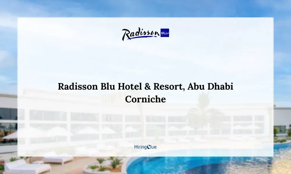 Radisson Blu Abu Dhabi Corniche Careers